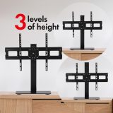 Maclean MC-386 Universal TV Stand Base for Cabinet Dresser Table Desk 32 - 75 40kg VESA 35° Rotating Temepred Glass Adjustable T