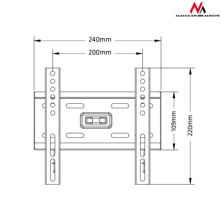 TV Holder 13 '' - 42 '' Maclean MC-777 black 35 kg VESA 200x200