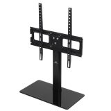 Maclean MC-450 Universal TV Stand for TV Cabinet max. 40kg max. VESA 400x400 32-65 Tempered Glass Base 3-Level Height Adjustment