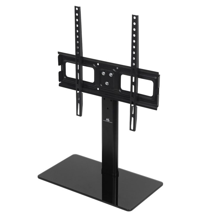 Maclean MC-450 Universal TV Stand for TV Cabinet max. 40kg max. VESA 400x400 32-65 Tempered Glass Base 3-Level Height Adjustment