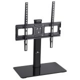 Maclean MC-450 Universal TV Stand for TV Cabinet max. 40kg max. VESA 400x400 32-65 Tempered Glass Base 3-Level Height Adjustment