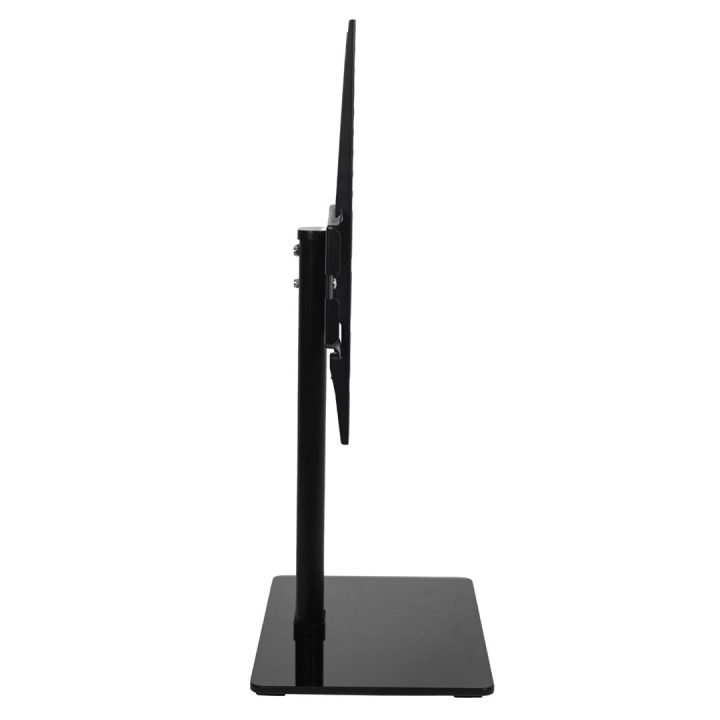 Maclean MC-450 Universal TV Stand for TV Cabinet max. 40kg max. VESA 400x400 32-65 Tempered Glass Base 3-Level Height Adjustment