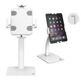Maclean MC-468W Universal Tablet Stand Holder Lockable 7.9 - 11 Table or Wall Mounting Public Display Kiosk Sturdy Anti-Theft