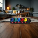 Maclean MCE204M power extension 1.5 m 5 AC outlet(s) Indoor Black Multicolour