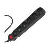 Maclean MCE225 power extension 1.5 m 6 AC outlet(s) Indoor Black