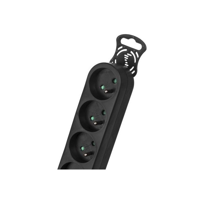 Maclean MCE225 power extension 1.5 m 6 AC outlet(s) Indoor Black