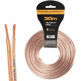 Libox Kabel głośnikowy 2x1 50mm LB0008-30 audio cable 30 m Transparent
