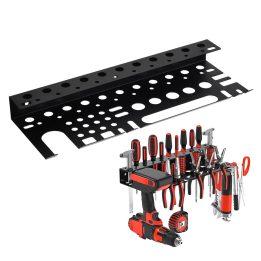 Maclean Wall-Mounted Organizer / Tool Shelf black dimensions 40x14.5x4.6 cm max. 30 kg MC-141