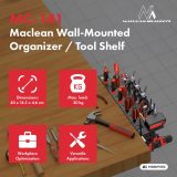 Maclean Wall-Mounted Organizer / Tool Shelf black dimensions 40x14.5x4.6 cm max. 30 kg MC-141