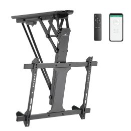 Maclean electric ceiling mount for TV TUYA support max VESA 600x400 for sloping walls remote control 32 -70 35kg MC-880T