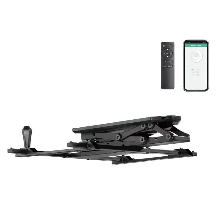 Maclean electric ceiling mount for TV TUYA support max VESA 600x400 for sloping walls remote control 32 -70 35kg MC-880T