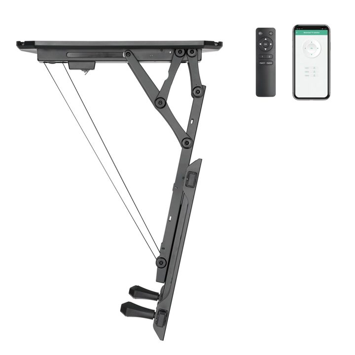 Maclean electric ceiling mount for TV TUYA support max VESA 600x400 for sloping walls remote control 32 -70 35kg MC-880T