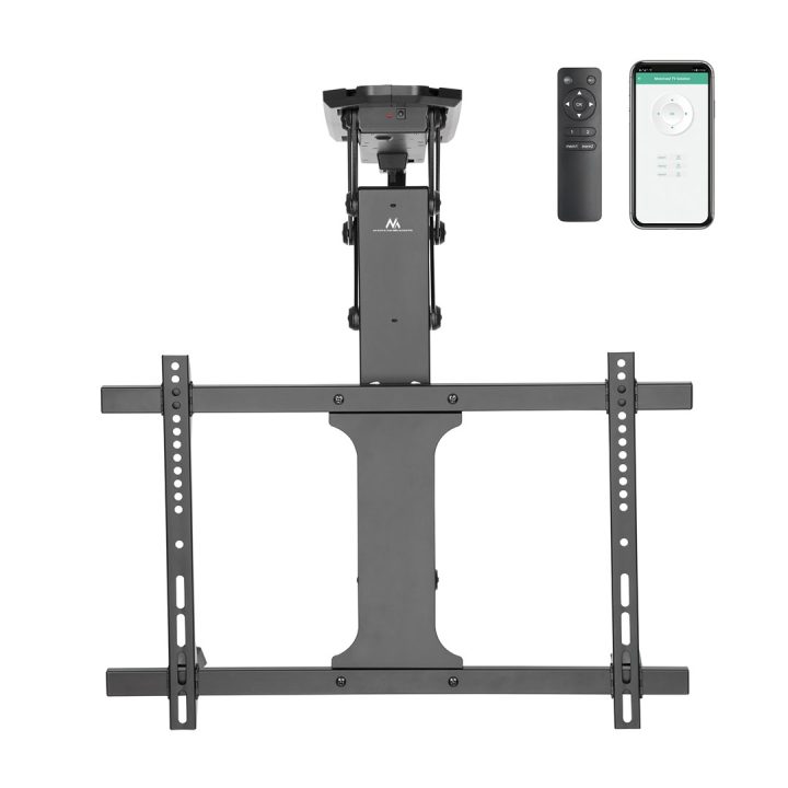 Maclean electric ceiling mount for TV TUYA support max VESA 600x400 for sloping walls remote control 32 -70 35kg MC-880T