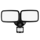 Maclean LED wall lamp with PIR sensor 20W 1500lm IP65 neutral white 4000K black MCE524 B