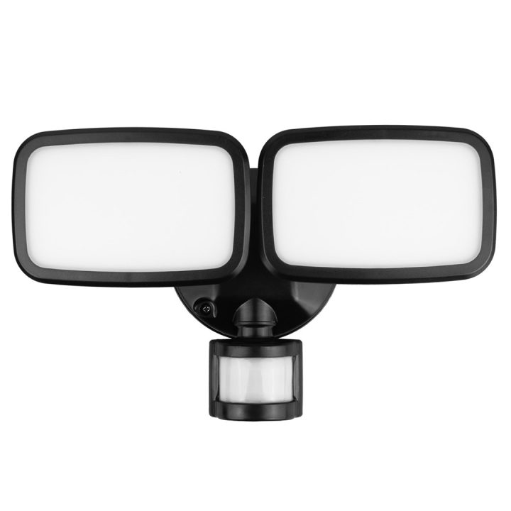 Maclean LED wall lamp with PIR sensor 20W 1500lm IP65 neutral white 4000K black MCE524 B