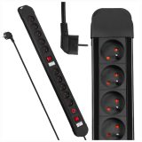 Maclean power strip 10 outlet extension cord 2 switches protection and overload indication 3680W MCE10