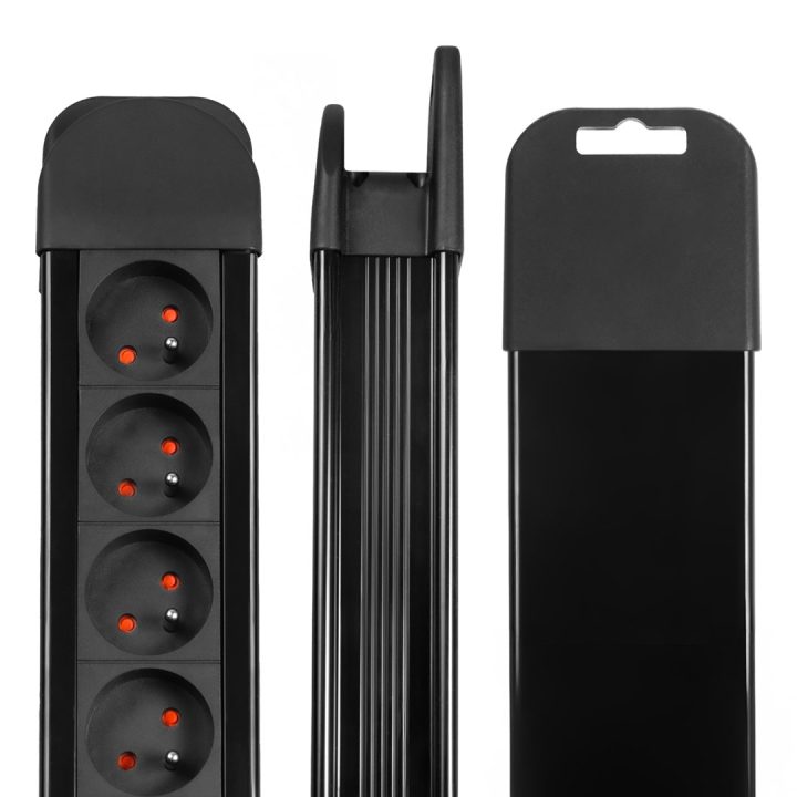 Maclean power strip 10 outlet extension cord 2 switches protection and overload indication 3680W MCE10