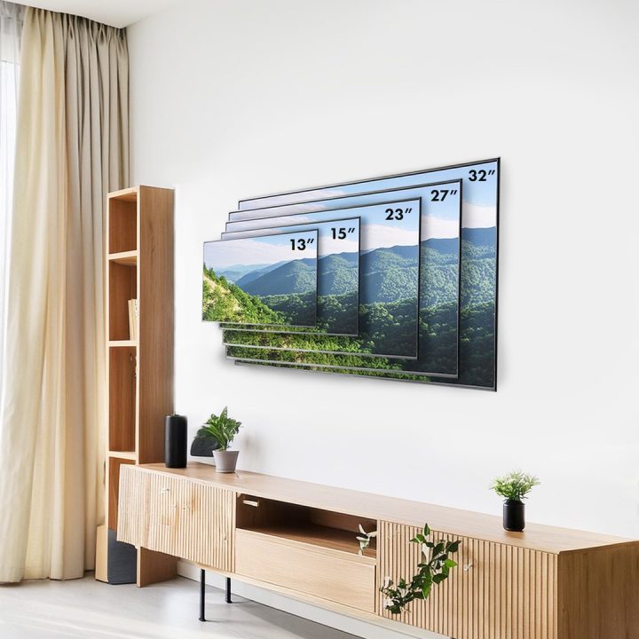 Maclean MC-416 TV Monitor Wall Mount 13 -32 30kg Tilt Rotate max. VESA 100x100 Black Powder Coating LED OLED LCD Universal Brack