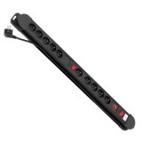 Maclean power strip 10 outlet extension cord 2 switches protection and overload indication 3680W MCE10
