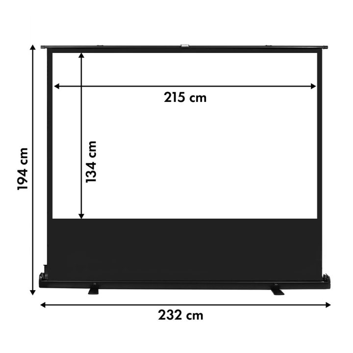 Maclean MC-213 Portable Projection Screen Compact Floor 100 16:10