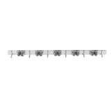 Maclean wall-mounted organizer for garden tools and mops steel with hooks max. load 20 kg width 60 cm MC-185