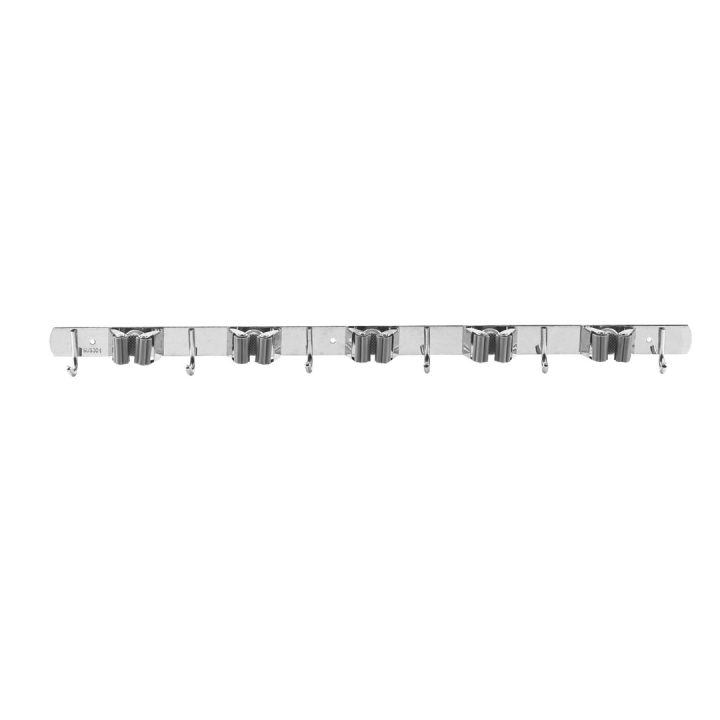 Maclean wall-mounted organizer for garden tools and mops steel with hooks max. load 20 kg width 60 cm MC-185