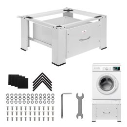 Maclean washer / dryer base with drawer max load 150kg white MC-117 W