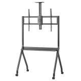 Maclean TV stand / cart camera shelf on casters 55-100 max load 120kg/10kg shelf max. VESA 900x600 black MC-114 B