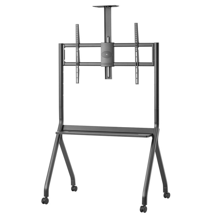 Maclean TV stand / cart camera shelf on casters 55-100 max load 120kg/10kg shelf max. VESA 900x600 black MC-114 B