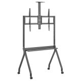 Maclean TV stand / cart camera shelf on casters 55-100 max load 120kg/10kg shelf max. VESA 900x600 black MC-114 B