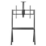 Maclean TV stand / cart camera shelf on casters 55-100 max load 120kg/10kg shelf max. VESA 900x600 black MC-114 B