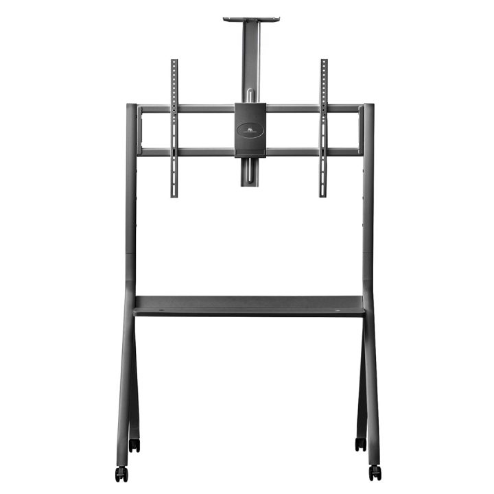 Maclean TV stand / cart camera shelf on casters 55-100 max load 120kg/10kg shelf max. VESA 900x600 black MC-114 B