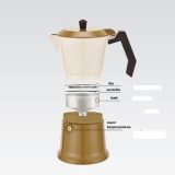 Aluminium moka pot MR-1657-3-BEIGE MAESTRO