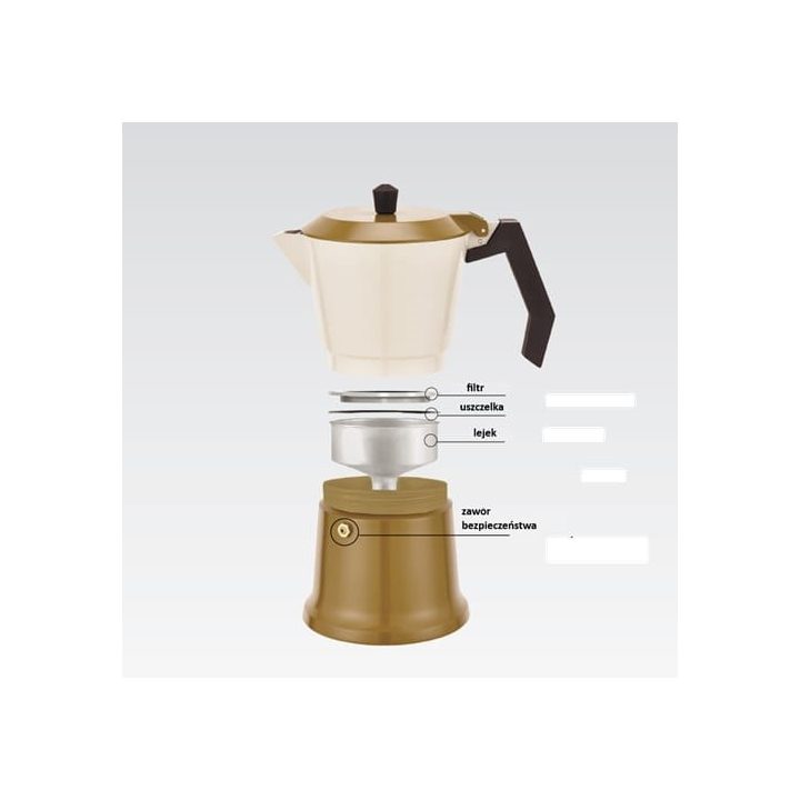 Aluminium moka pot MR-1657-3-BEIGE MAESTRO