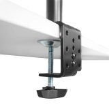 Maclean MC-967 Double Vertical Monitor Desk Mount Screen Holder max VESA 100x100 13-27 2x 9kg Powder Coated Tilting Rotating Adj