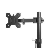 Maclean MC-967 Double Vertical Monitor Desk Mount Screen Holder max VESA 100x100 13-27 2x 9kg Powder Coated Tilting Rotating Adj