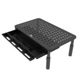 Maclean MC-946 Monitor Laptop Stand 13 - 32 3-Level Height Adjustment with Drawer up to 20kg Sturdy Vented