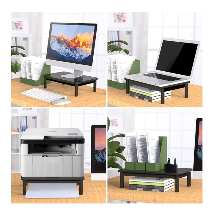 Maclean MC-946 Monitor Laptop Stand 13 - 32 3-Level Height Adjustment with Drawer up to 20kg Sturdy Vented