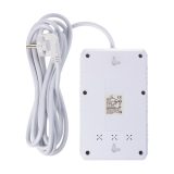 Maclean power strip 4-socket extension cable + 3xUSB 110-240V AC 50/60Hz 2.1A max 2500W 3m white MCE393 W