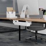 Maclean under-desk cable/extension organizer max. load 5kg white MC-106 W