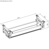Maclean under-desk cable/extension organizer max. load 5kg white MC-106 W