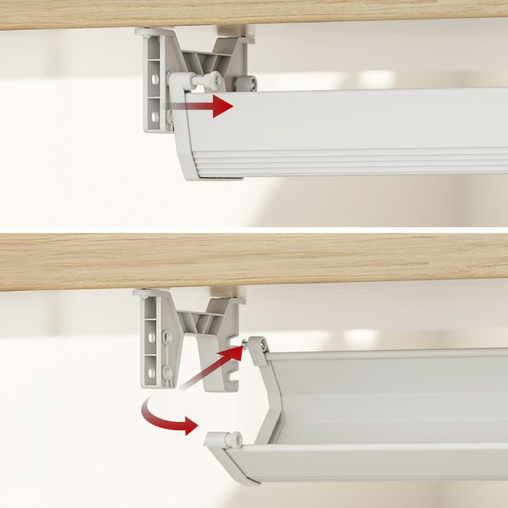 Maclean under-desk cable/extension organizer max. load 5kg white MC-106 W