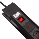 Maclean MCE11 power extension 1.5 m 8 AC outlet(s) Indoor Black