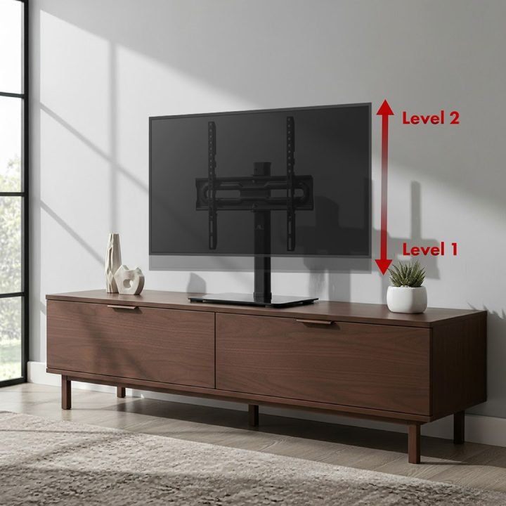 Maclean universal TV stand for RTV cabinet stand max. 35 kg 20 degree rotation for 32-55 TV MC-132