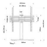 Maclean universal TV stand for RTV cabinet stand max. 35 kg 20 degree rotation for 32-55 TV MC-132