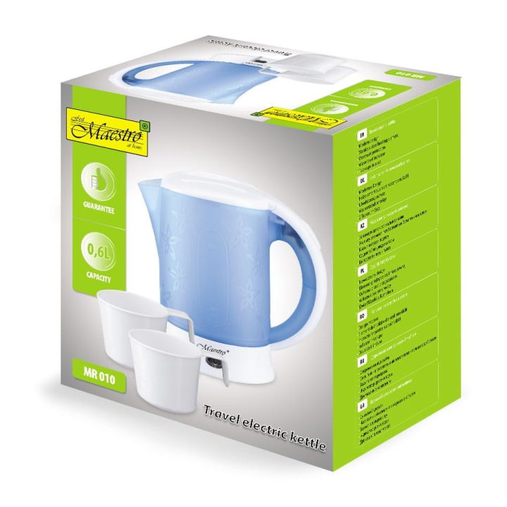 Feel-Maestro MR010 electric kettle 0.6 L Blue White 600 W