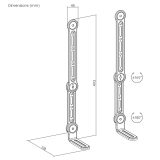 Maclean universal VESA mount for soundbar 15kg max MC-334