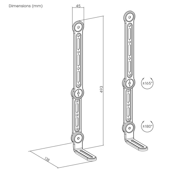 Maclean universal VESA mount for soundbar 15kg max MC-334