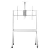 Maclean TV stand / cart camera shelf on casters 55-100 max load 120kg/10kg shelf max. VESA 900x600 white MC-114 W