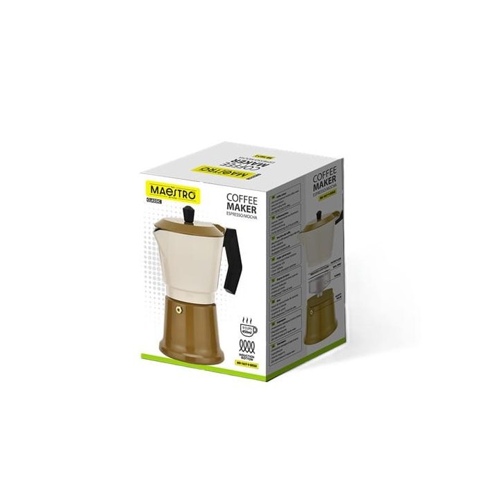 Aluminium moka pot MR-1657-9-BEIGE MAESTRO